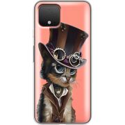 Прозрачный чехол Uprint Google Pixel 4 Steampunk Cat