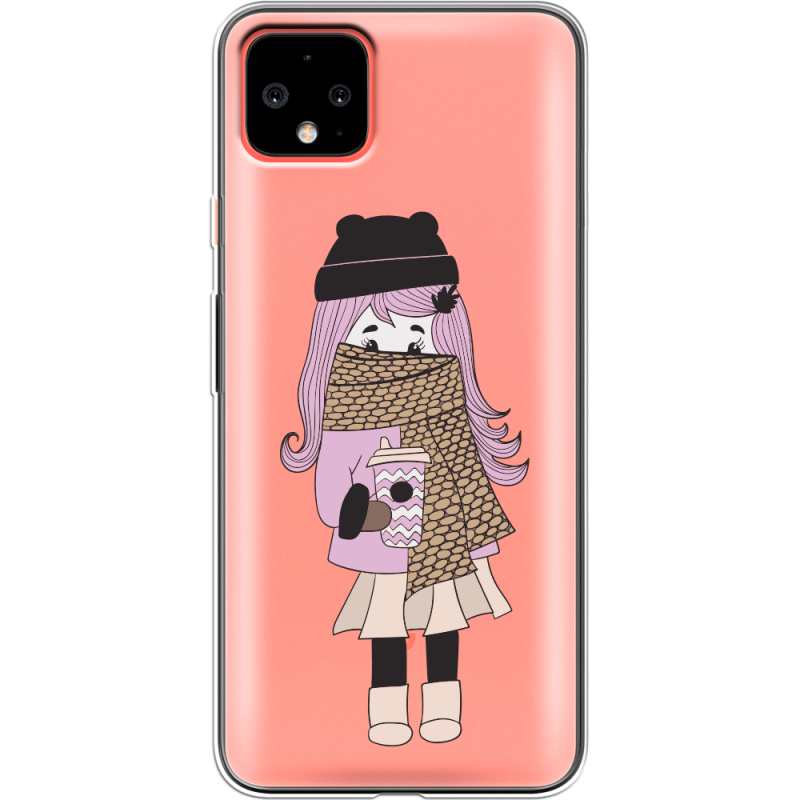 Прозрачный чехол Uprint Google Pixel 4 XL Winter Morning Girl