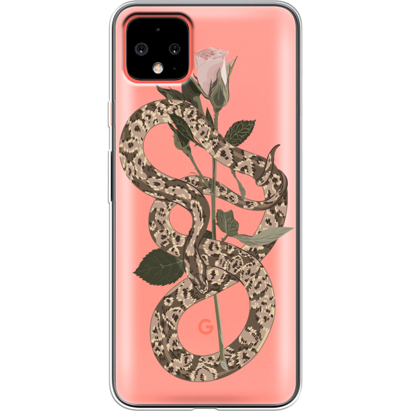 Прозрачный чехол Uprint Google Pixel 4 XL Glamor Snake