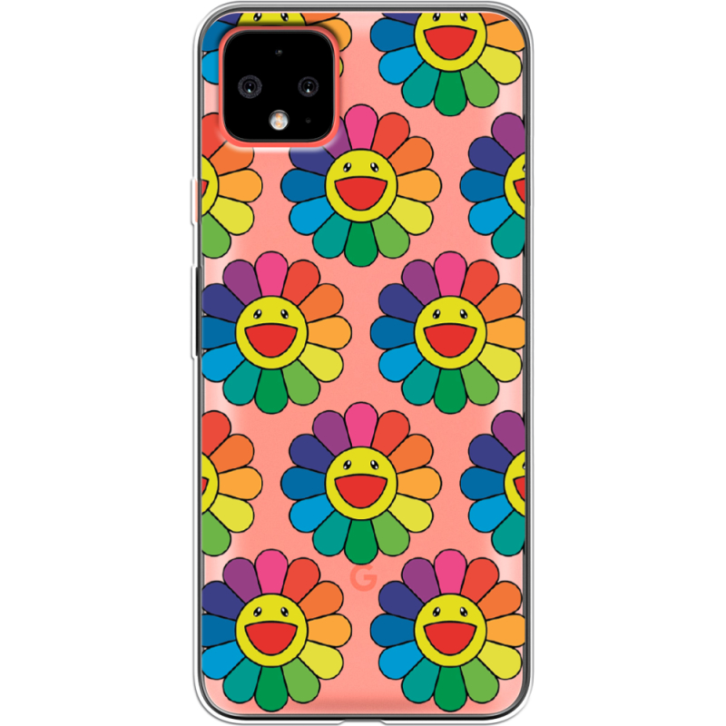 Прозрачный чехол Uprint Google Pixel 4 XL Hippie Flowers