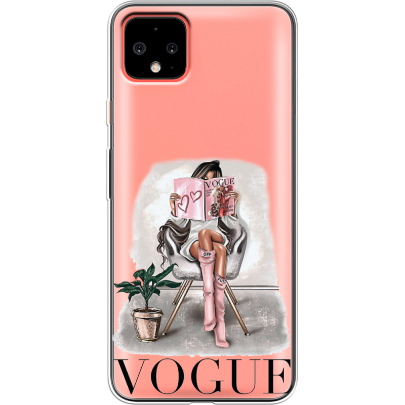 Прозрачный чехол Uprint Google Pixel 4 XL VOGUE