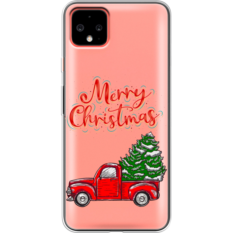 Прозрачный чехол Uprint Google Pixel 4 XL Holiday Car