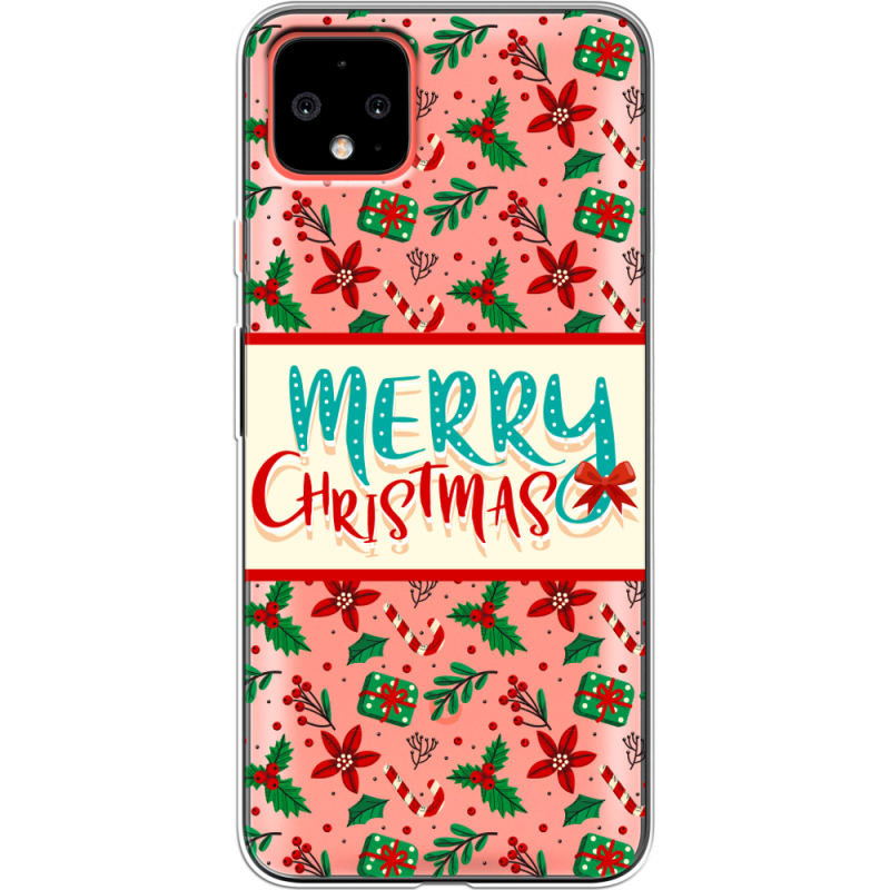 Прозрачный чехол Uprint Google Pixel 4 XL Vintage Christmas Pattern