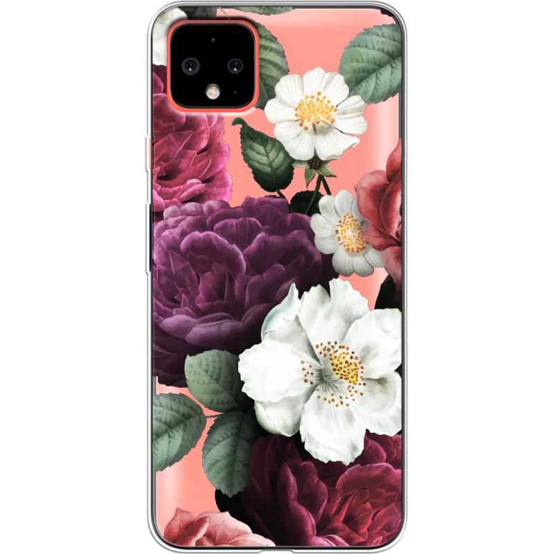 Прозрачный чехол Uprint Google Pixel 4 XL Floral Dark Dreams