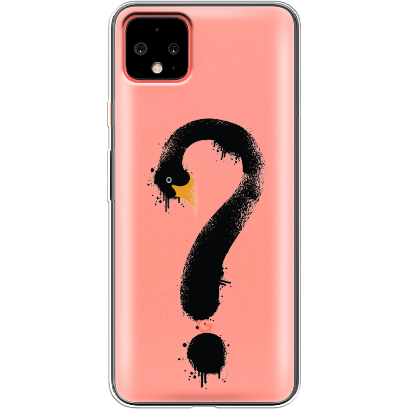 Прозрачный чехол Uprint Google Pixel 4 XL Swan question
