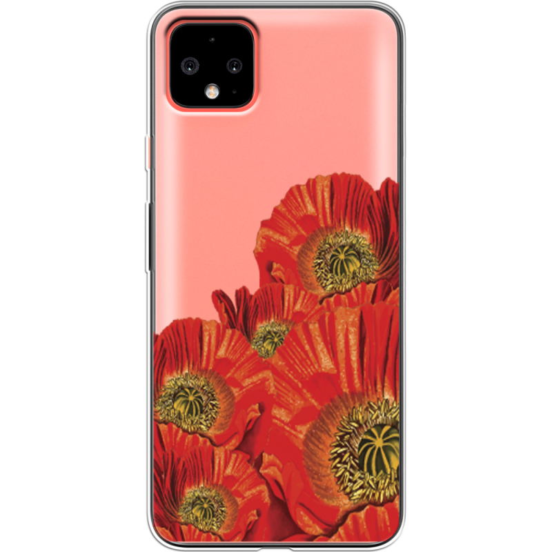 Прозрачный чехол Uprint Google Pixel 4 XL Red Poppies