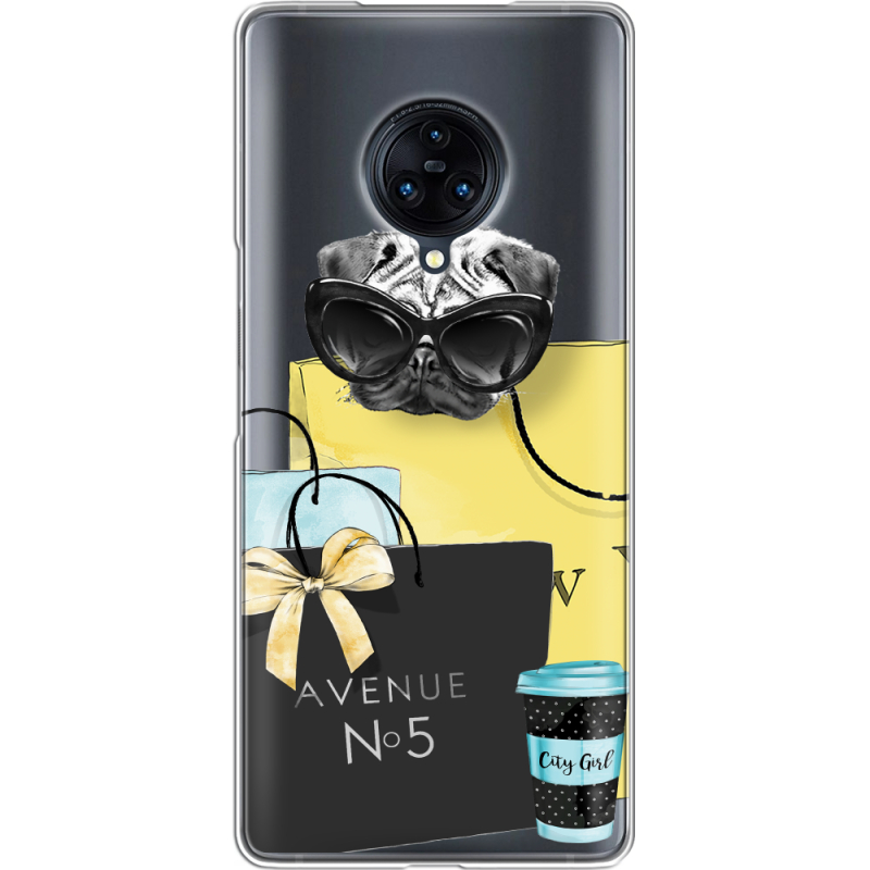 Прозрачный чехол Uprint Vivo Nex 3 Fashion Pug