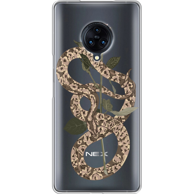 Прозрачный чехол Uprint Vivo Nex 3 Glamor Snake