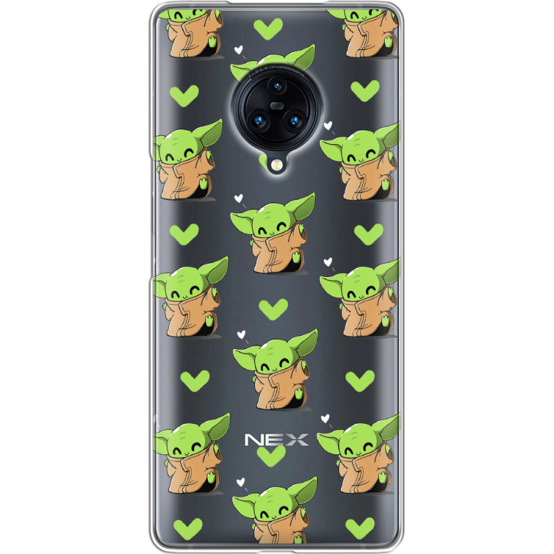 Прозрачный чехол Uprint Vivo Nex 3 Pattern Baby Yoda