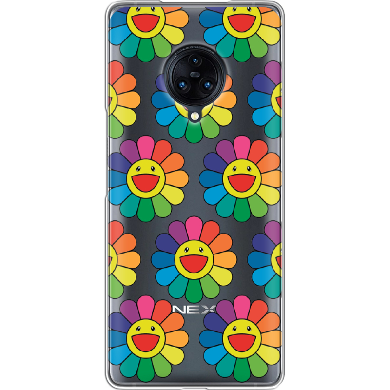 Прозрачный чехол Uprint Vivo Nex 3 Hippie Flowers