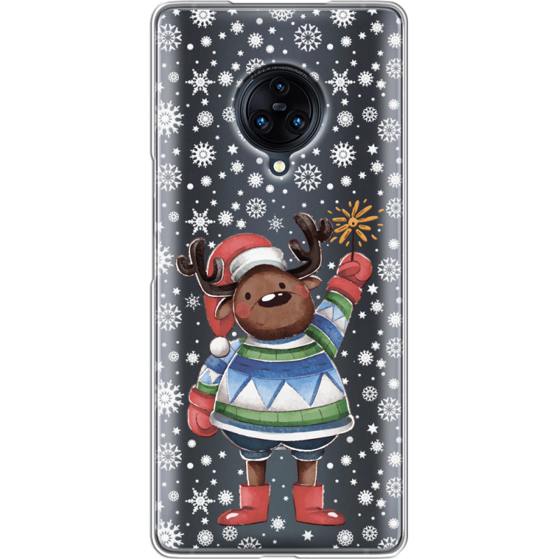 Прозрачный чехол Uprint Vivo Nex 3 Christmas Deer with Snow