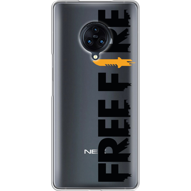 Прозрачный чехол Uprint Vivo Nex 3 Free Fire Black Logo