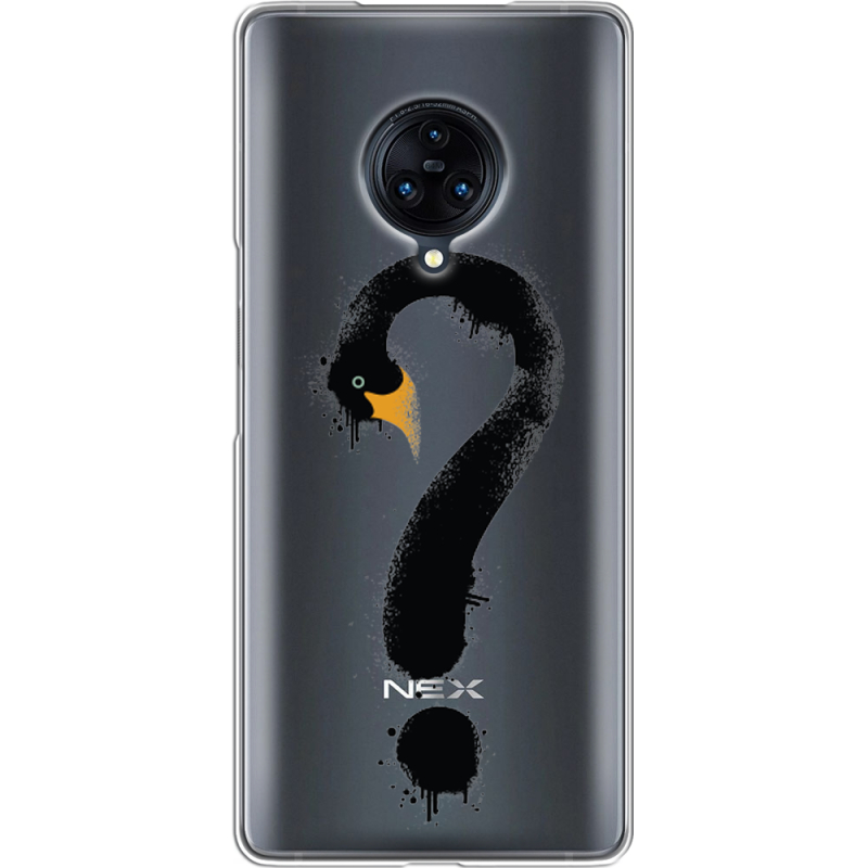 Прозрачный чехол Uprint Vivo Nex 3 Swan question