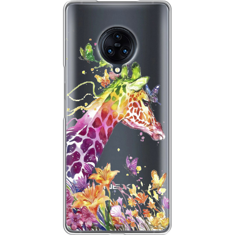 Прозрачный чехол Uprint Vivo Nex 3 Colorful Giraffe