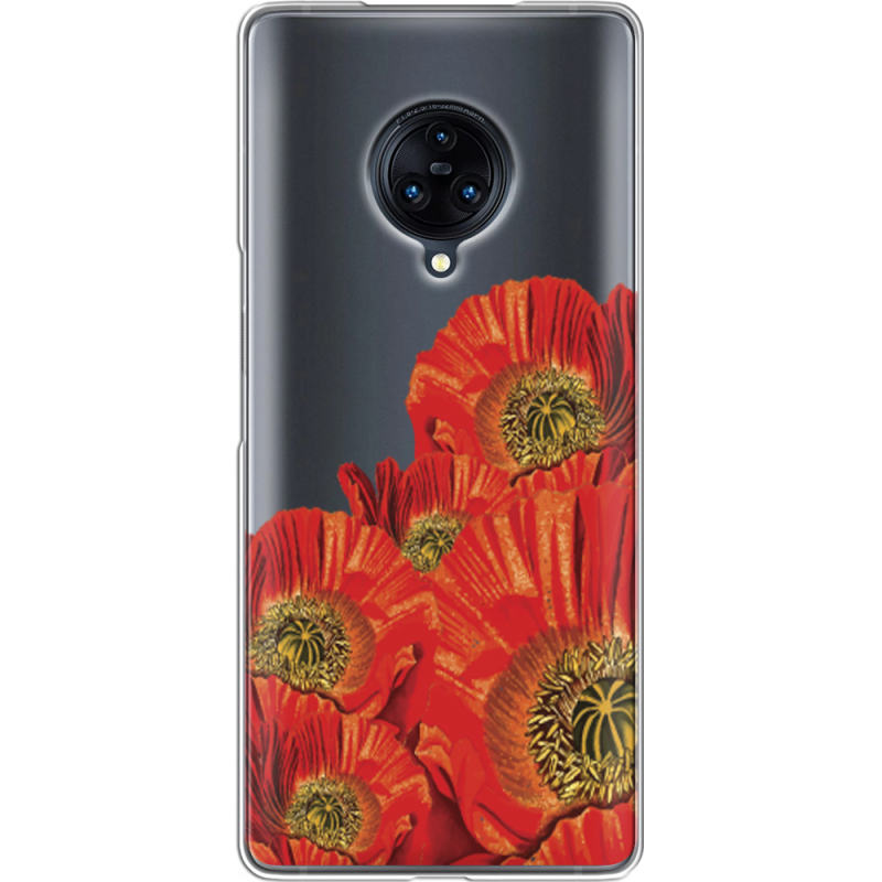 Прозрачный чехол Uprint Vivo Nex 3 Red Poppies