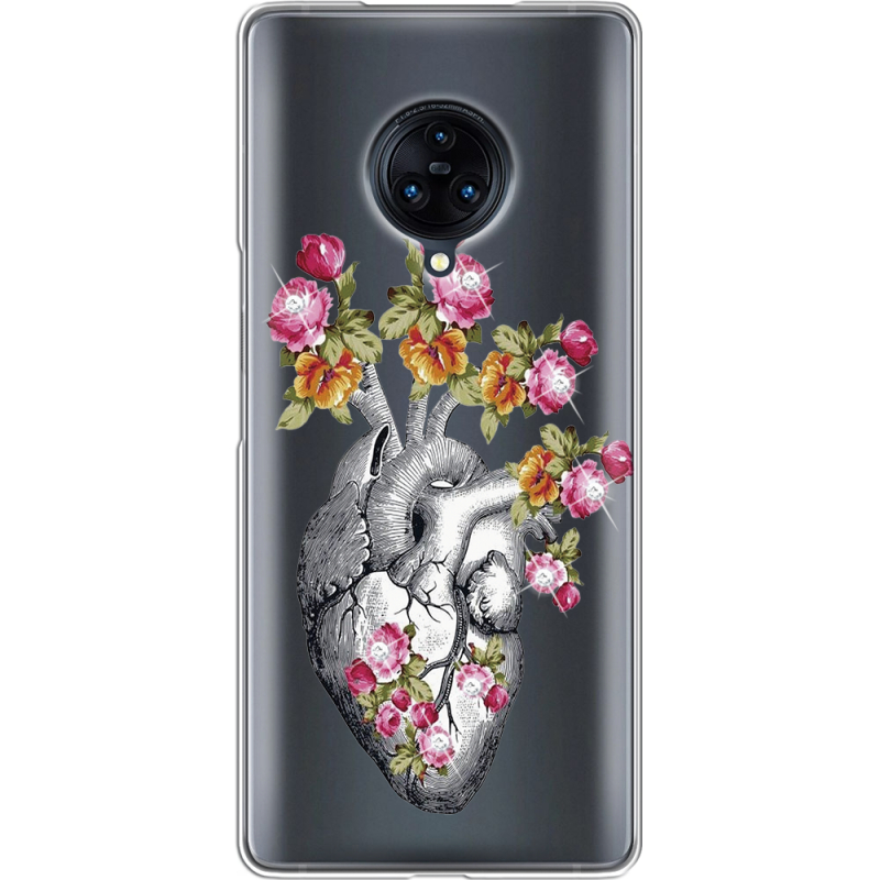 Чехол со стразами Vivo Nex 3 Heart