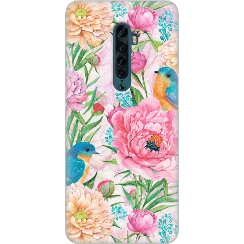 Чехол Uprint OPPO Reno2 Birds in Flowers