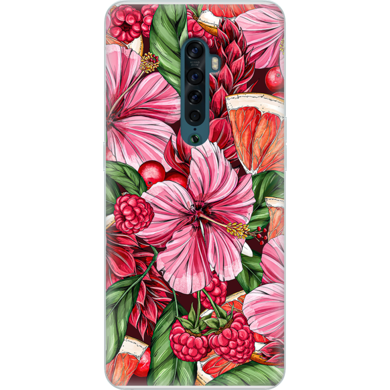 Чехол Uprint OPPO Reno2 Tropical Flowers