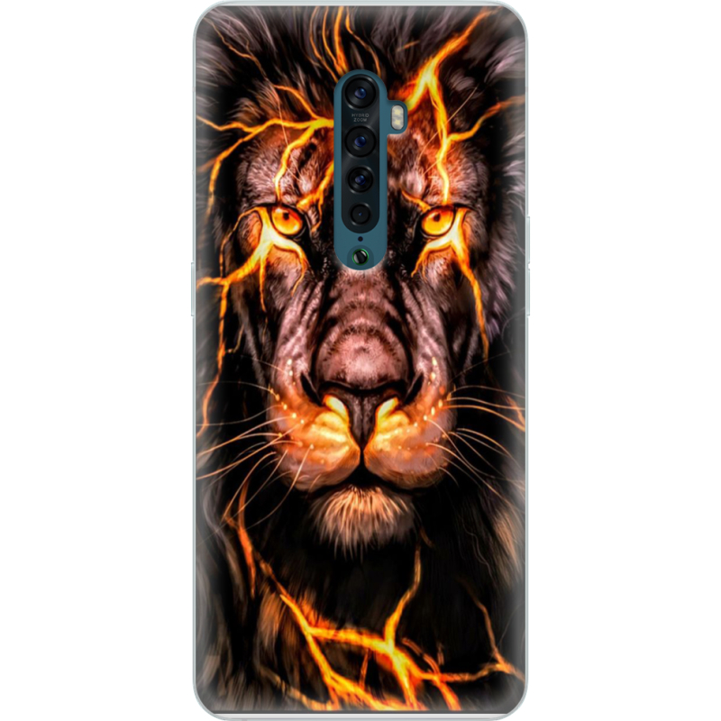 Чехол Uprint OPPO Reno2 Fire Lion