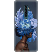 Чехол Uprint OPPO Reno2 Exquisite Blue Flowers