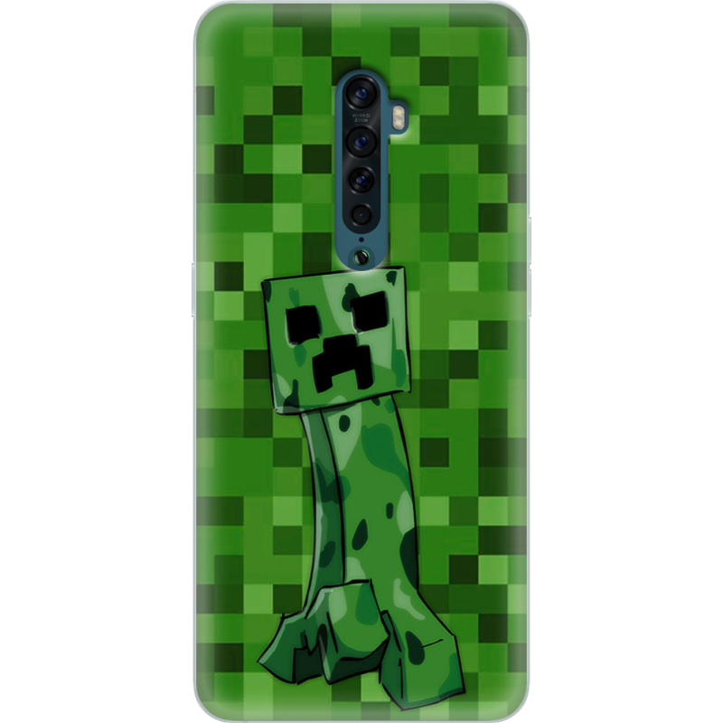 Чехол Uprint OPPO Reno2 Minecraft Creeper