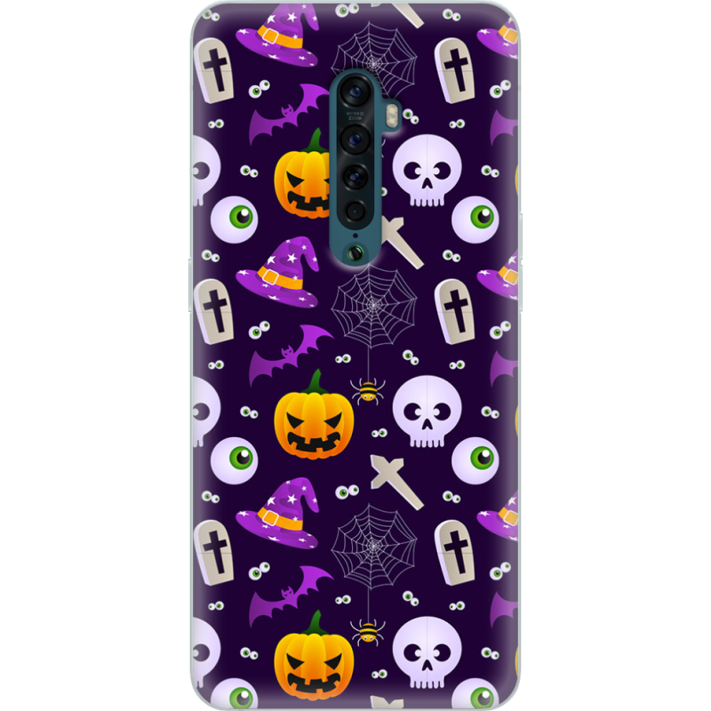 Чехол Uprint OPPO Reno2 Halloween Purple Mood