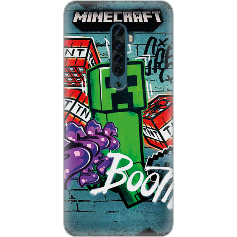 Чехол Uprint OPPO Reno2 Minecraft Graffiti