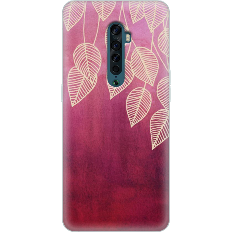 Чехол Uprint OPPO Reno2 Gold Leaves