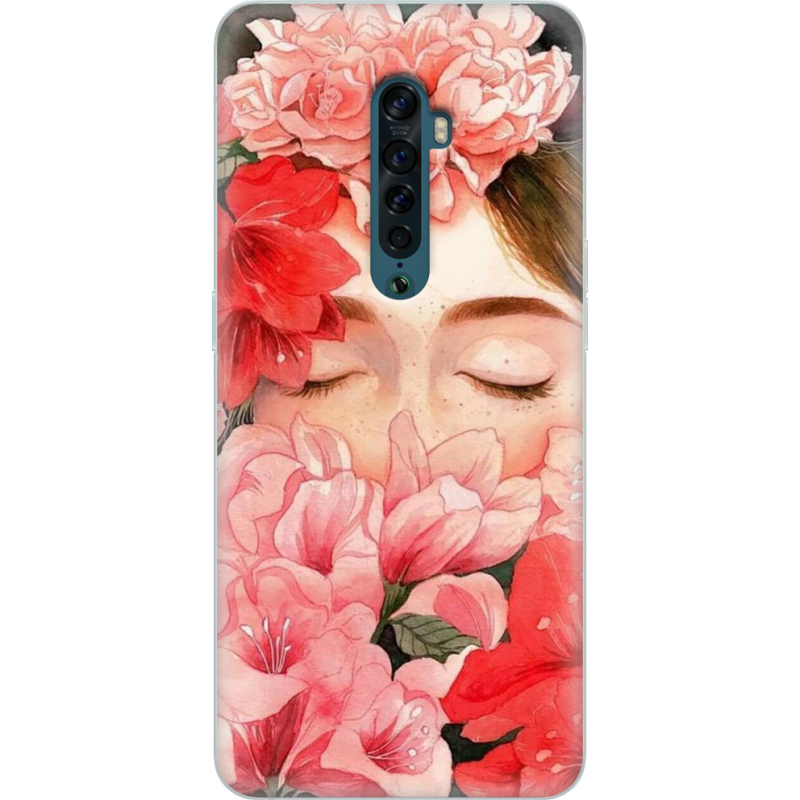 Чехол Uprint OPPO Reno2 Girl in Flowers