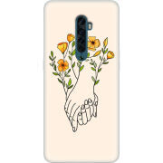 Чехол Uprint OPPO Reno2 Flower Hands