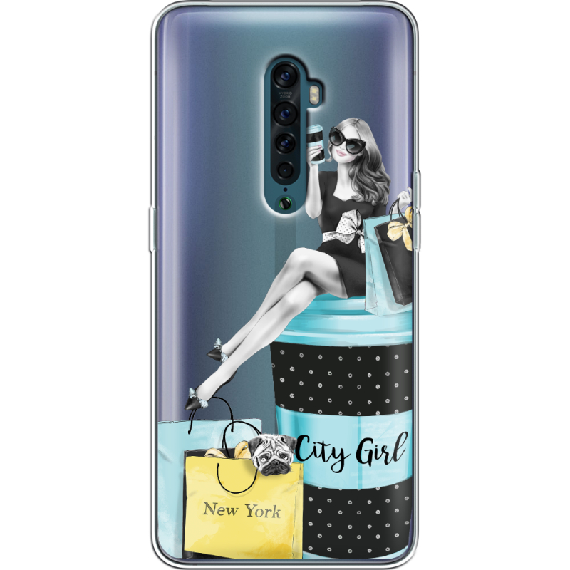 Прозрачный чехол Uprint OPPO Reno2 City Girl