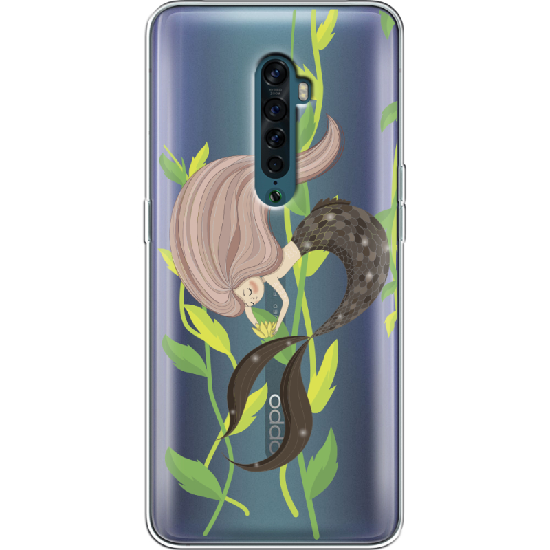 Прозрачный чехол Uprint OPPO Reno2 Cute Mermaid