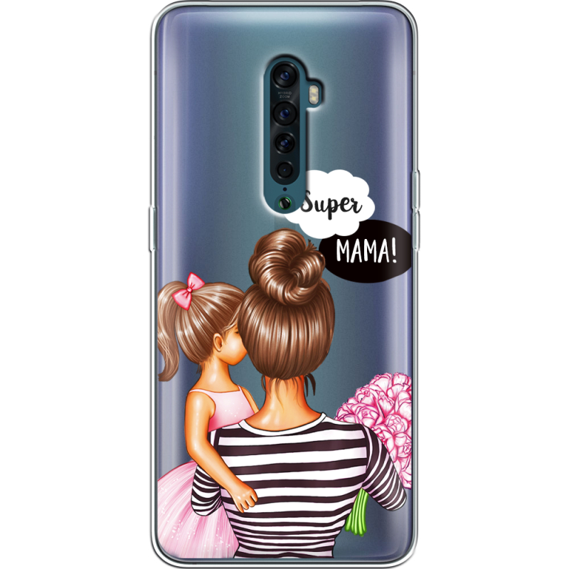 Прозрачный чехол Uprint OPPO Reno2 Super Mama and Daughter