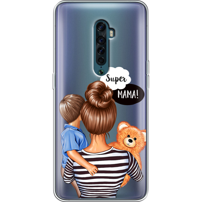 Прозрачный чехол Uprint OPPO Reno2 Super Mama and Son