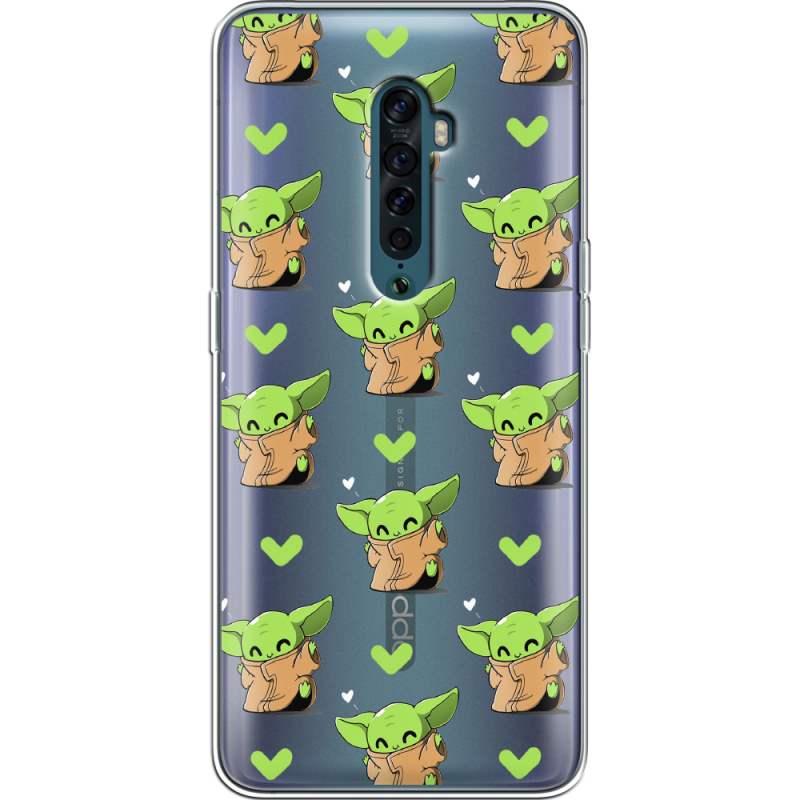 Прозрачный чехол Uprint OPPO Reno2 Pattern Baby Yoda