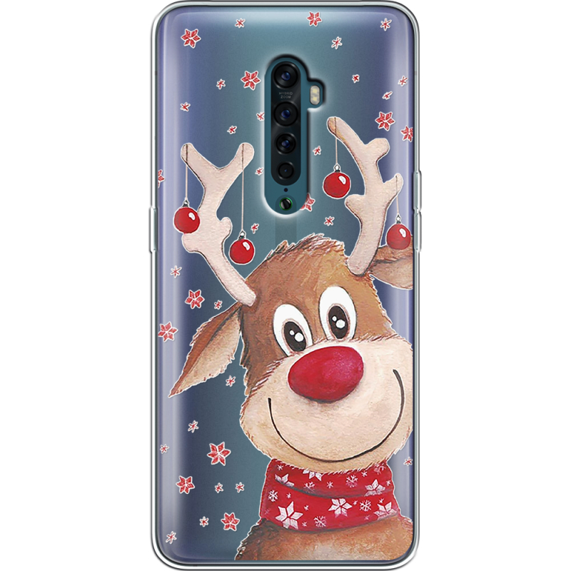 Прозрачный чехол Uprint OPPO Reno2 Winter Deer