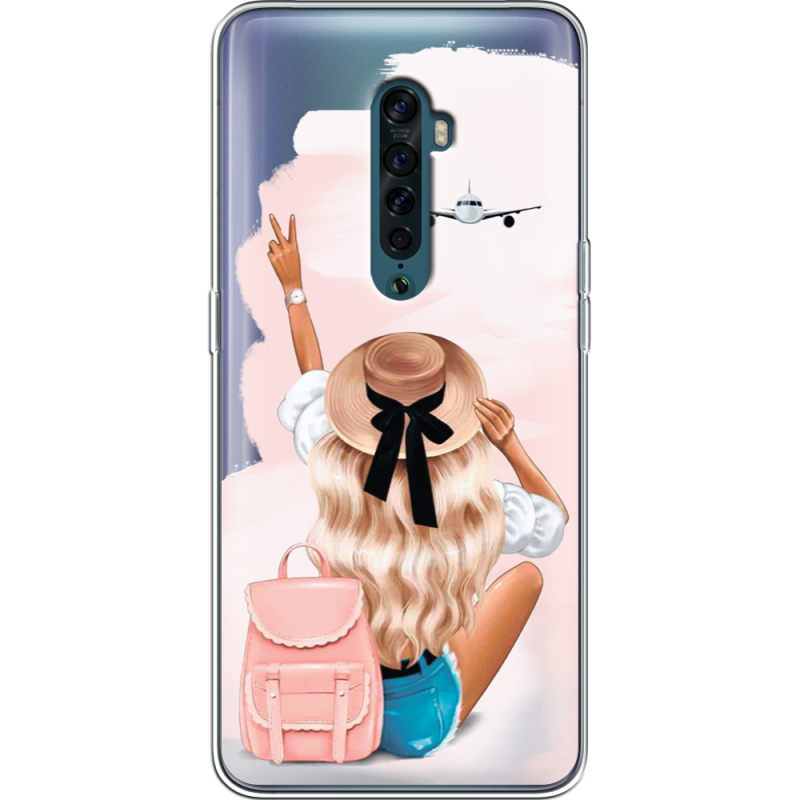 Прозрачный чехол Uprint OPPO Reno2 Travel Girl