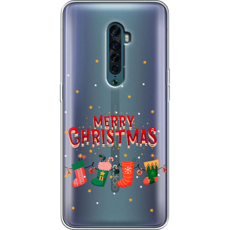 Прозрачный чехол Uprint OPPO Reno2 Merry Christmas