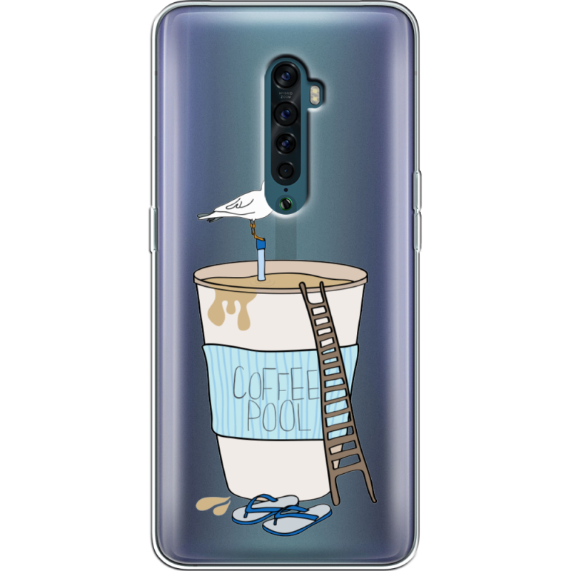 Прозрачный чехол Uprint OPPO Reno2 Segull in Cofee Pool