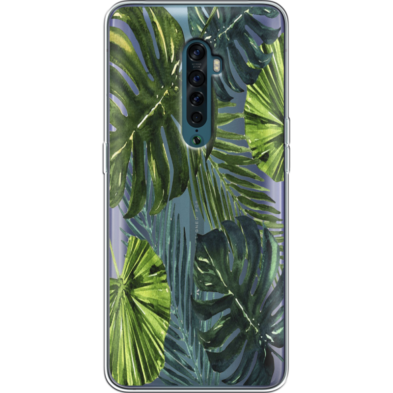 Прозрачный чехол Uprint OPPO Reno2 Palm Tree