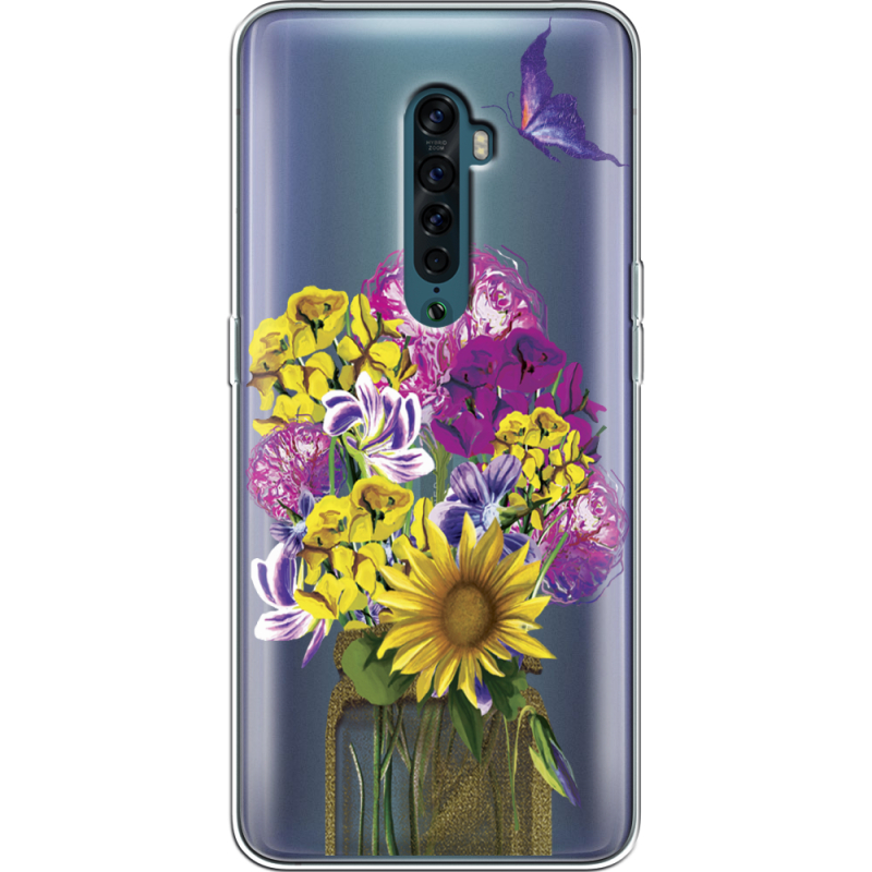 Прозрачный чехол Uprint OPPO Reno2 My Bouquet