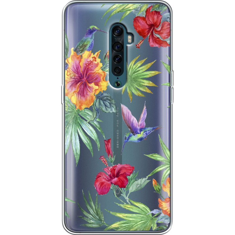 Прозрачный чехол Uprint OPPO Reno2 Tropical