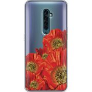 Прозрачный чехол Uprint OPPO Reno2 Red Poppies