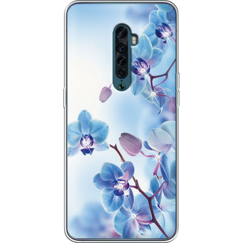 Чехол со стразами OPPO Reno2 Orchids