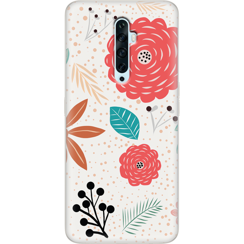 Чехол Uprint OPPO Reno2 Z Line Flowers