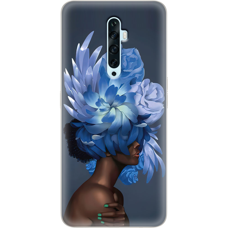 Чехол Uprint OPPO Reno2 Z Exquisite Blue Flowers