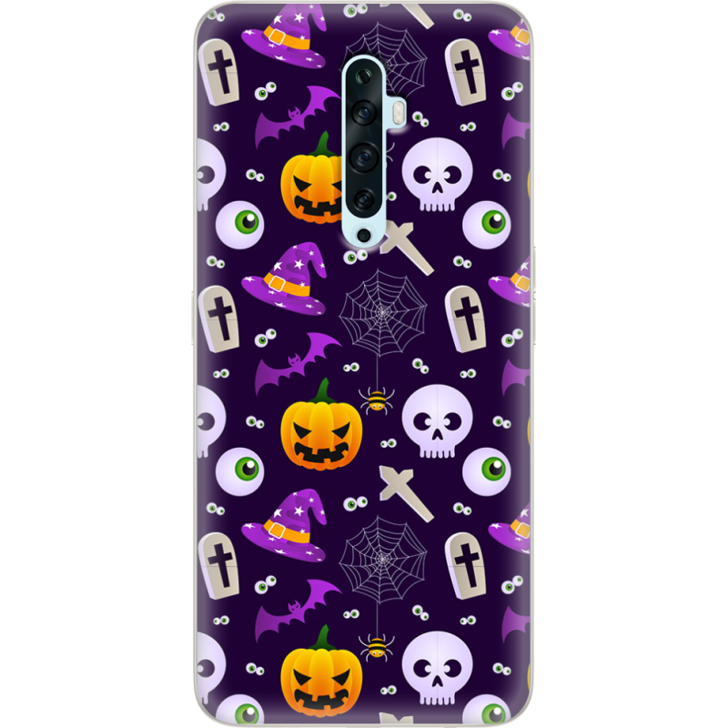 Чехол Uprint OPPO Reno2 Z Halloween Purple Mood