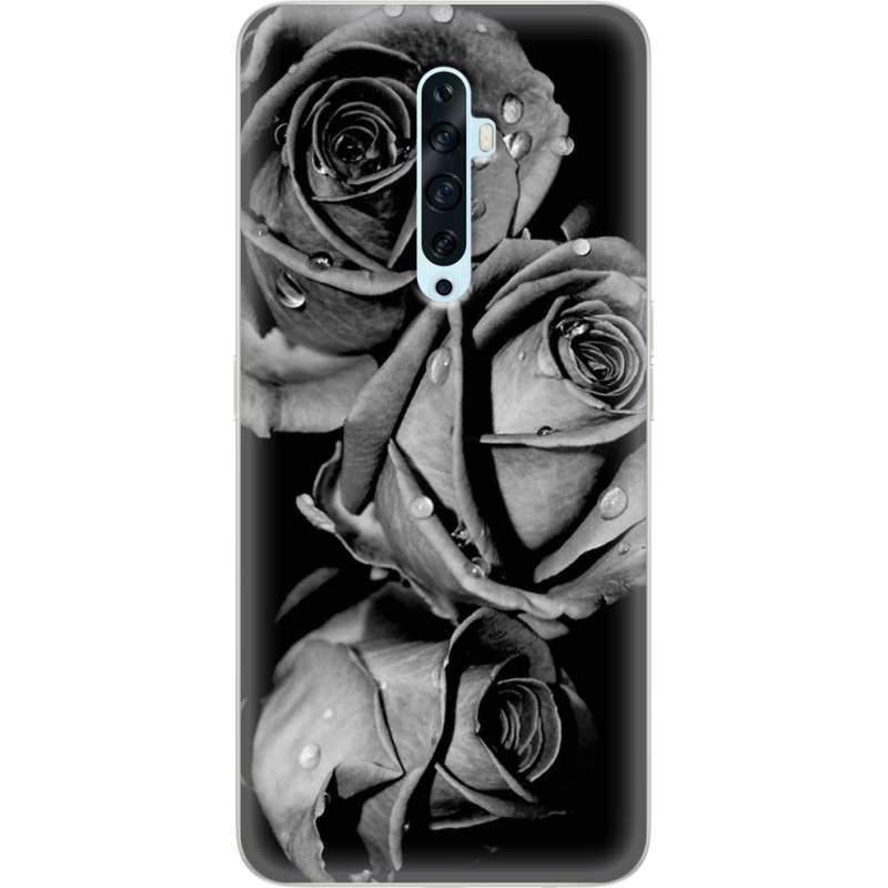 Чехол Uprint OPPO Reno2 Z Black and White Roses