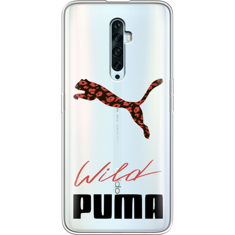 Прозрачный чехол Uprint OPPO Reno2 Z Wild Cat