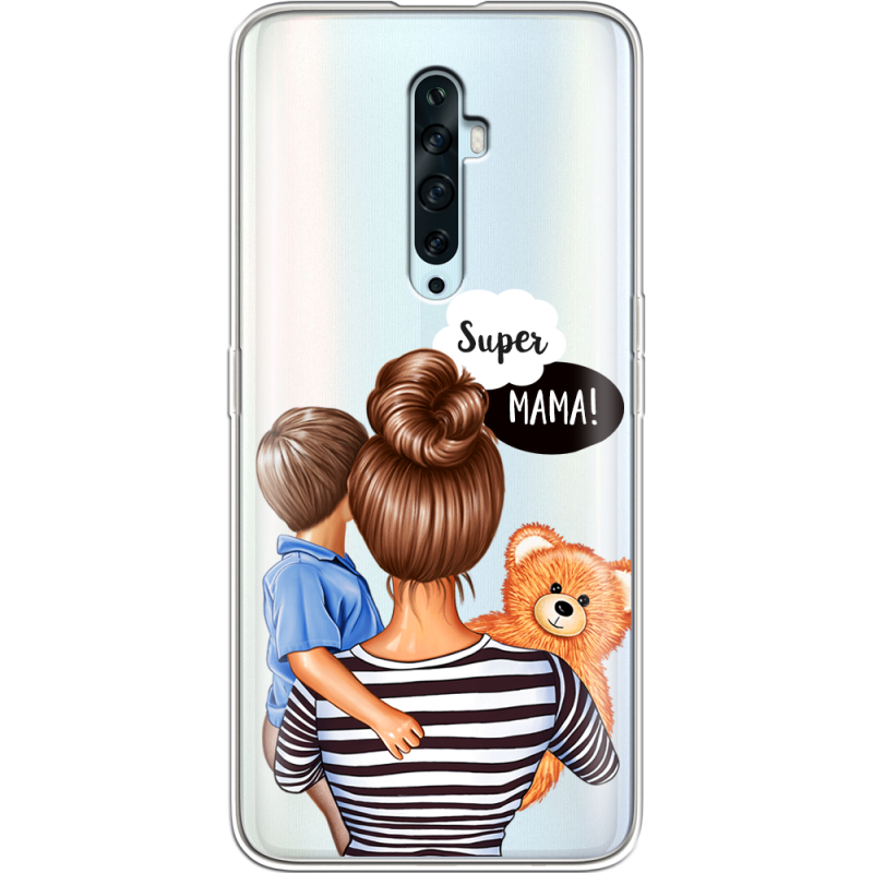 Прозрачный чехол Uprint OPPO Reno2 Z Super Mama and Son